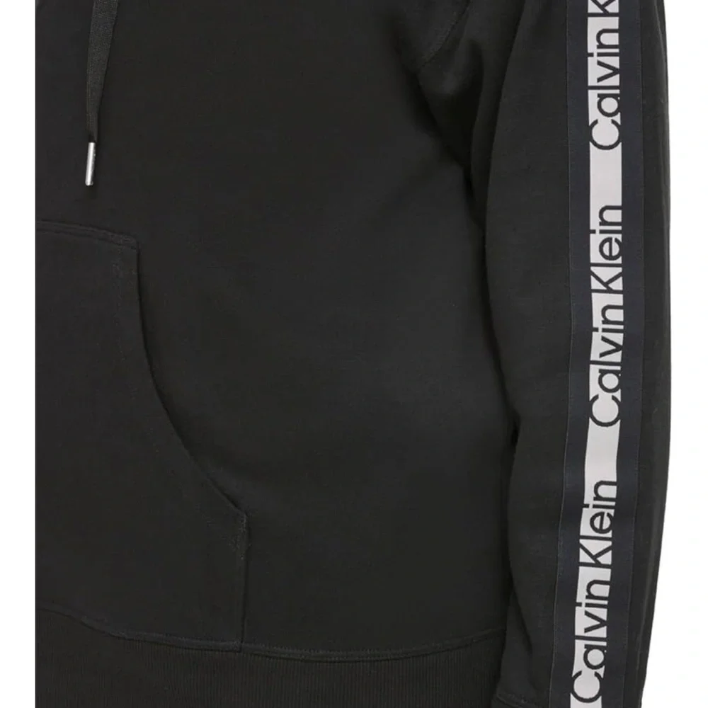 Calvin Klein Black Zip-Up Hoodie with Hood - Picture 4 of 6
